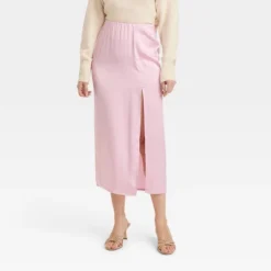 Women's Satin Slip Skirt - A New Day™ Light Pink -A New Day GUEST 013304a8 9b52 400c 8b49 44a419145ab3