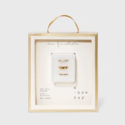 14K Gold Plated Cubic Zirconia Ear Cuffs - A New Day™