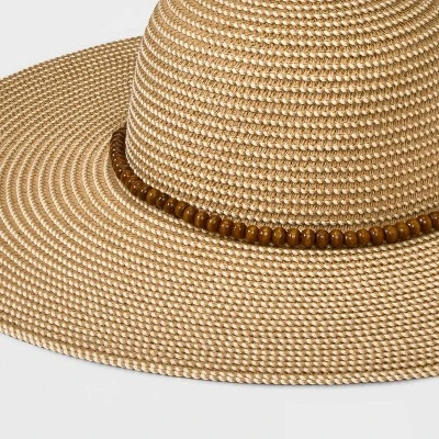 Wide Brim Straw With Beads Floppy Hat - A New Day™ 4 Wide Brim Straw With Beads Floppy Hat - A New Day™ - Image 2