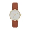 Women's Classic Strap Watch - A New Day™ Gold/Brown