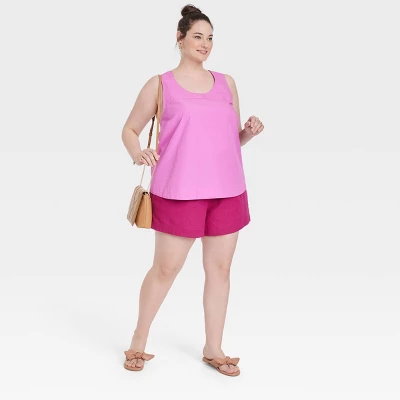 Women's Plus Size Trapeze Tank Top - A New Day™ Purple 4X 4 Women's Plus Size Trapeze Tank Top - A New Day™ Purple 4X - Image 2