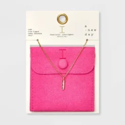 Gold Dipped Cubic Zirconia Initial Pendant Necklace - A New Day™ Gold -A New Day GUEST 1ad4ca1b fdb1 4360 8861 0782b7aa09c4