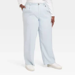 Women's High-Rise Relaxed Fit Full Length Baggy Wide Leg Trousers - A New Day™ -A New Day GUEST 1b1aae09 6ab7 4eee b0d6 c6af1b6b9c79