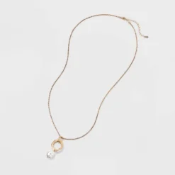 Hammered Ring And Pearl Drop Pendant Necklace - A New Day™ Gold 8 Hammered Ring And Pearl Drop Pendant Necklace - A New Day™ Gold -A New Day GUEST 1e84617e 8718 4fa1 855b ed37f9bbf587