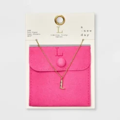 Gold Dipped Cubic Zirconia Initial Pendant Necklace - A New Day™ Gold -A New Day GUEST 20516810 fe80 48ea 84c9 d743c5f6b465