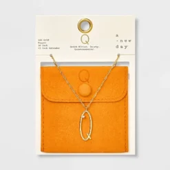 Gold Dipped Scattered Cubic Zirconia Initial Pendant Necklace - A New Day™ Gold -A New Day GUEST 245a0de4 7fa4 44c1 ad9a 54c5708016df