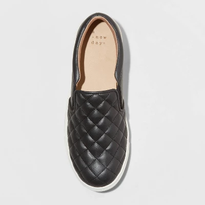 Women's Reese Memory Foam Insole Sneakers - A New Day™ Black 4 Women's Reese Memory Foam Insole Sneakers - A New Day™ Black - Image 2