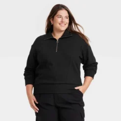 Women's Quarter Zip Sweatshirt - A New Day™ -A New Day GUEST 30345912 e922 4bd9 985f a8e55a10b2cc