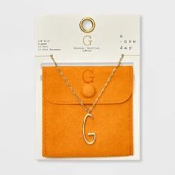 Gold Dipped Scattered Cubic Zirconia Initial Pendant Necklace - A New Day™ Gold -A New Day GUEST 30e3fd7d 9495 44d3 9016 b8f0aa82985c