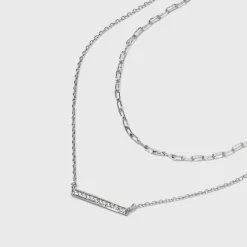 Sterling Silver Cubic Zirconia Multi-Strand Necklace - A New Day™ Silver 7 Sterling Silver Cubic Zirconia Multi-Strand Necklace - A New Day™ Silver -A New Day GUEST 33fd85f1 c28a 455d 9345 1d4c2e4ed459