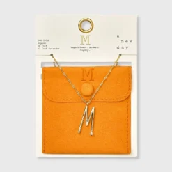Gold Dipped Scattered Cubic Zirconia Initial Pendant Necklace - A New Day™ Gold -A New Day GUEST 354e8d21 5b88 483b be77 9939f9b65c7d