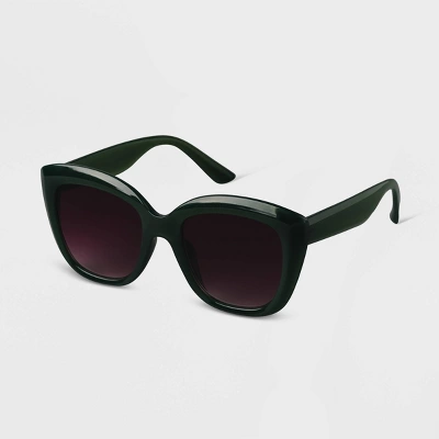 Women's Oversized Cateye Sunglasses - A New Day™ Green 3 Women's Oversized Cateye Sunglasses - A New Day™ Green