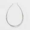 Silver Plated Graduated Oval Hoop Earrings - A New Day™ Silver -A New Day GUEST 3bda82d0 100a 4b1a a184 fb91161b384d