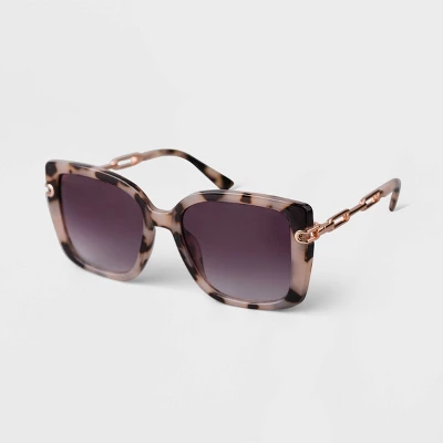 Women's Tortoise Shell Oversized Square Sunglasses - A New Day™ Tan 3 Women's Tortoise Shell Oversized Square Sunglasses - A New Day™ Tan
