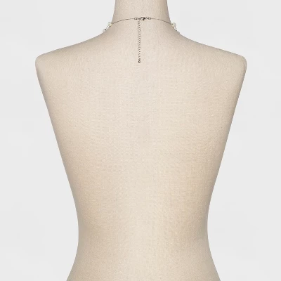 Short Faux Pearl Chain Necklace - A New Day™ Silver 4 Short Faux Pearl Chain Necklace - A New Day™ Silver - Image 2