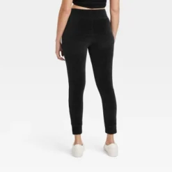 Women's Chenille Drawstring Leggings With Ribbed Waistband And Cuffs - A New Dayâ„¢