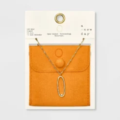 Gold Dipped Scattered Cubic Zirconia Initial Pendant Necklace - A New Day™ Gold -A New Day GUEST 4d497b48 830a 4534 8352 ad3547f5f1f2