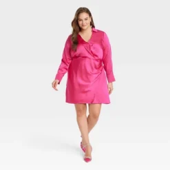 Women's Long Sleeve Satin Shirtdress - A New Day™ 10 Women's Long Sleeve Satin Shirtdress - A New Day™ -A New Day GUEST 5bae4ee7 0a7a 4aa8 851c 4393efa470ae