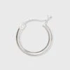 Women's Sterling Silver Tube And Square Cut Hoop Earring Set 2pc - A New Day™ Silver -A New Day GUEST 604b8857 bd19 4253 b93a f147ec54f98b