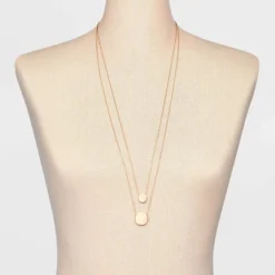 Coin Pendant Chain Multi-Strand Necklace - A New Dayâ„¢ Gold