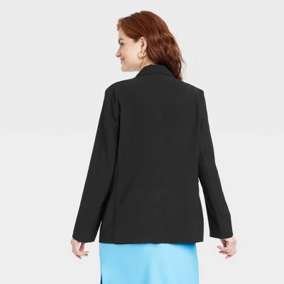 Women's Relaxed Fit Essential Blazer - A New Day™ Black 3 Women's Relaxed Fit Essential Blazer - A New Day™ Black