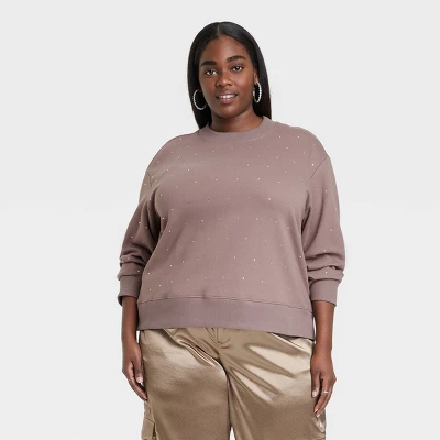 Women's Jeweled Pullover Sweatshirt - A New Day™ 12 Women's Jeweled Pullover Sweatshirt - A New Day™ - Image 10