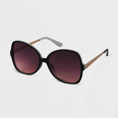 Women's Oversized Angular Butterfly Sunglasses - A New Day™ Black 3 Women's Oversized Angular Butterfly Sunglasses - A New Day™ Black