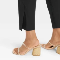 Women's Mid-Rise Slim Straight Fit Side Split Trousers - A New Day™ -A New Day GUEST 84f81f7d 1d7c 43dc 8964 a8aa95f9f67f