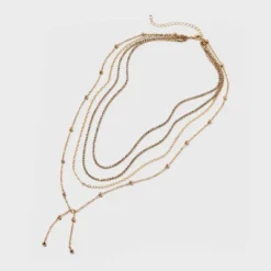 Ball Chain Y-Line Necklace Set 4pc - A New Day™ Gold -A New Day GUEST 950668a9 c1be 40dc 8e4b 41af19bbc660