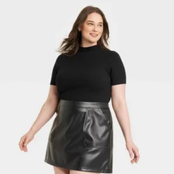 Women's Mock Turtleneck Ribbed Sweater - A New Day™ -A New Day GUEST 99debab6 bf87 4dc2 a148 f0a93b8ddfe5