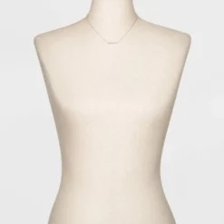 Sterling Silver Bezel Cubic Zirconia Bar Chain Necklace - A New Day™ Silver/Clear