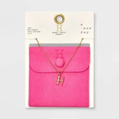 Gold Dipped Cubic Zirconia Initial Pendant Necklace - A New Day™ Gold -A New Day GUEST a3a0b407 9791 454a a94a eeba5e1da7c0