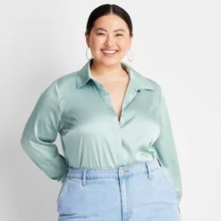 Women's Long Sleeve Button-Front Shirt - A New Day™ -A New Day GUEST a7e6341b 3f08 4711 8a35 8995b9758b02