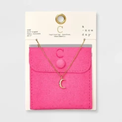 Gold Dipped Cubic Zirconia Initial Pendant Necklace - A New Day™ Gold -A New Day GUEST abc81af8 fa82 40eb ba6c a9594d17d703