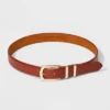 Women's Double Buckle Belt - A New Day™ Cognac