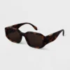 Women's Tortoise Shell Print Angular Rectangle Sunglasses - A New Day™ Brown 1 Women's Tortoise Shell Print Angular Rectangle Sunglasses - A New Day™ Brown -A New Day GUEST b68ee9ac 0d9c 42c8 982e 05ef26103715
