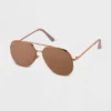 Women's Mirrored Aviator Sunglasses - A New Day™ Rose Gold -A New Day GUEST bac749fa 88c4 4eeb 890b b07f8db9f133