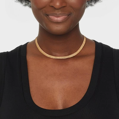 Herringbone Chain Necklace - A New Day™ Gold 2 Herringbone Chain Necklace - A New Day™ Gold