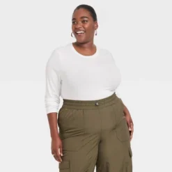 Women's Long Sleeve Slim Fit Crewneck T-Shirt - A New Day™ -A New Day GUEST c77a2dee 26d0 437b 943d 8015d2e6d7e2