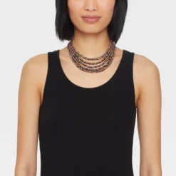 Beaded Multi-Strand Necklace Set 5pc - A New Day™ -A New Day GUEST cc57c6f3 0a38 409a 9475 2c8baa8a7869