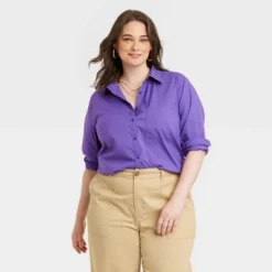 Women's Long Sleeve Relaxed Fit Button-Down Boyfriend Shirt - A New Day™ 11 Women's Long Sleeve Relaxed Fit Button-Down Boyfriend Shirt - A New Day™ -A New Day GUEST cef96384 283c 4161 b962 3b995cc905e0