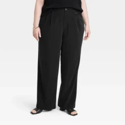 Women's High-Rise Relaxed Fit Full Length Baggy Wide Leg Trousers - A New Day™ -A New Day GUEST d3a1c81d 9228 49b1 9990 99f55814bd88