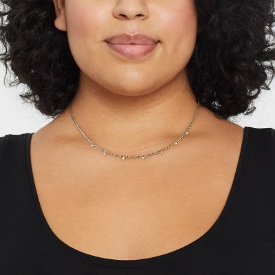 14K Gold Plated Cubic Zirconia Curb Chain Necklace - A New Day™ 3 14K Gold Plated Cubic Zirconia Curb Chain Necklace - A New Day™