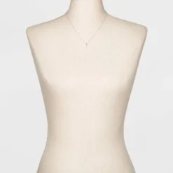 Sterling Silver Pave Cubic Zirconia Cross Pendant Necklace - A New Day™ Silver/Clear