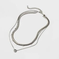 Stone Station And Pendant Multi-Strand Necklace Set 3pc - A New Day™ -A New Day GUEST e2aafdb0 5bad 4975 962e 2772879c324e