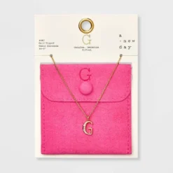 Gold Dipped Cubic Zirconia Initial Pendant Necklace - A New Day™ Gold -A New Day GUEST ef036168 10ba 4431 a817 cf751b71e8a3