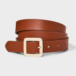 Women's Chunky Center Bar Buckle Belt - A New Day™ Brown -A New Day GUEST f373ba15 c26d 4a0b 950e 78890099f3dc